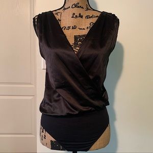 Zara Black Satin Bodysuit